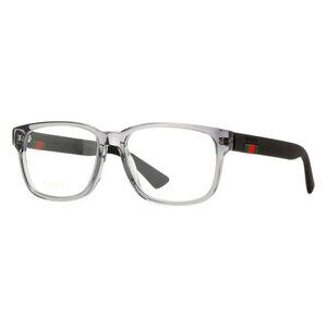 NEW GUCCI EYEGLASSES GREY BLACK UNISEX EYEWEAR GUCCI GG0011O 007
